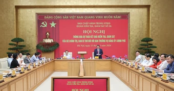 Thông qua báo cáo kiểm tra, giám sát với Ban Thường vụ Đảng ủy Chính phủ