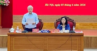 Thông qua dự thảo báo cáo kết quả kiểm tra đối với Ban Thường vụ Đảng ủy MTTQ, các đoàn thể Trung ương