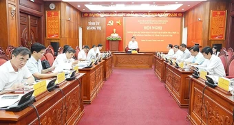 Thông qua Dự thảo Báo cáo kết quả kiểm tra đợt 2 đối với Ban Thường vụ Tỉnh ủy Quảng Trị