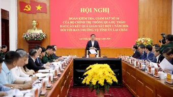 Thông qua dự thảo báo cáo kiểm tra giám sát Ban thường vụ Lai Châu