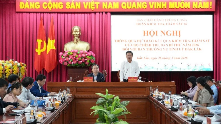 Thông qua dự thảo kết quả kiểm tra, giám sát năm 2026 đối với Ban Thường vụ Tỉnh ủy Đắk Lắk Thông qua dự thảo kết quả kiểm tra, giám sát năm 2026 đối với Ban Thường vụ Tỉnh ủy Đắk Lắk