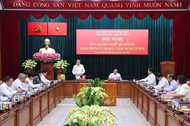 Thông qua kết quả kiểm tra tại Ban Thường vụ Thành ủy TP Hồ Chí Minh Thông qua kết quả kiểm tra tại Ban Thường vụ Thành ủy TP Hồ Chí Minh