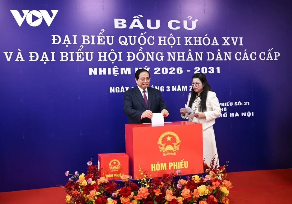 Thủ tướng bỏ phiếu bầu cử ĐBQH khóa XVI và HĐND các cấp nhiệm kỳ 2026–2031 Thủ tướng bỏ phiếu bầu cử ĐBQH khóa XVI và HĐND các cấp nhiệm kỳ 2026–2031