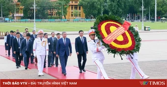 Thủ tướng Campuchia viếng Chủ tịch Hồ Chí Minh và các anh hùng liệt sỹ