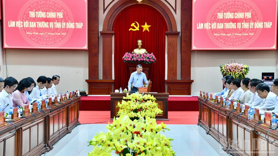 Thủ tướng Chính phủ Lê Minh Hưng làm việc với Ban Thường vụ Tỉnh ủy Đồng Tháp Thủ tướng Chính phủ Lê Minh Hưng làm việc với Ban Thường vụ Tỉnh ủy Đồng Tháp