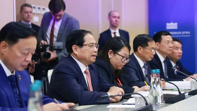 Thủ tướng Chính phủ Phạm Minh Chính gặp Chủ tịch Duma Quốc gia Nga Vyacheslav Volodin Thủ tướng Chính phủ Phạm Minh Chính gặp Chủ tịch Duma Quốc gia Nga Vyacheslav Volodin