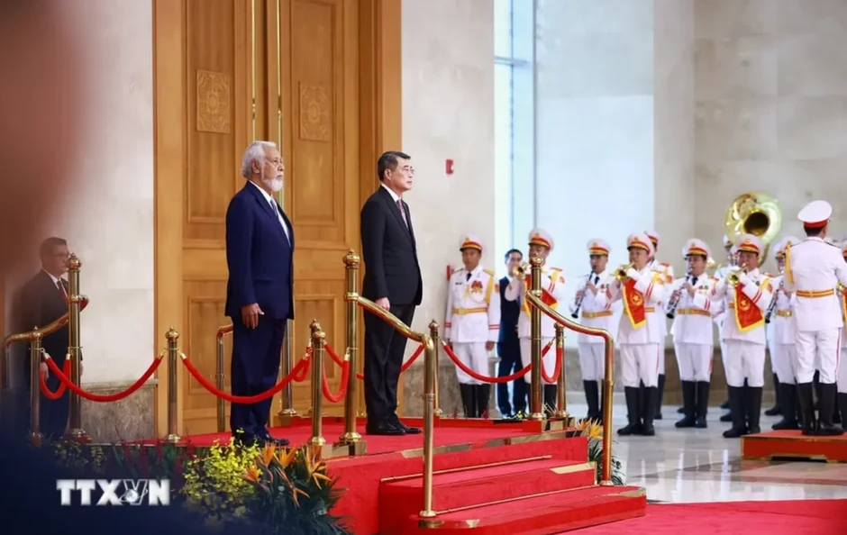 Thủ tướng Lê Minh Hưng chủ trì lễ đón chính thức Thủ tướng Timor-Leste Thủ tướng Lê Minh Hưng chủ trì lễ đón chính thức Thủ tướng Timor-Leste