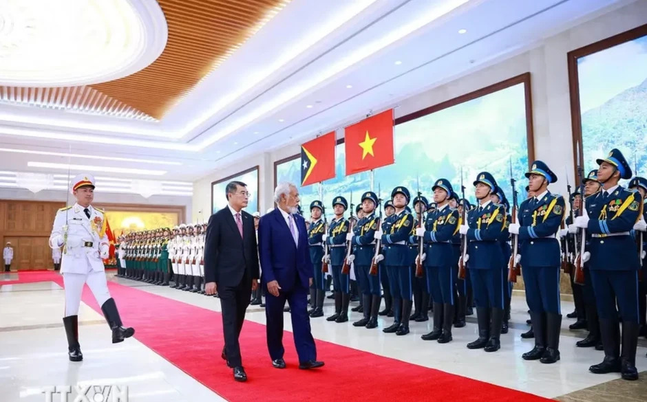Thủ tướng Lê Minh Hưng chủ trì lễ đón chính thức Thủ tướng Timor-Leste Thủ tướng Lê Minh Hưng chủ trì lễ đón chính thức Thủ tướng Timor-Leste