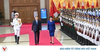 Thủ tướng Lê Minh Hưng chủ trì Lễ đón Thủ tướng Nhật Bản thăm chính thức Việt Nam