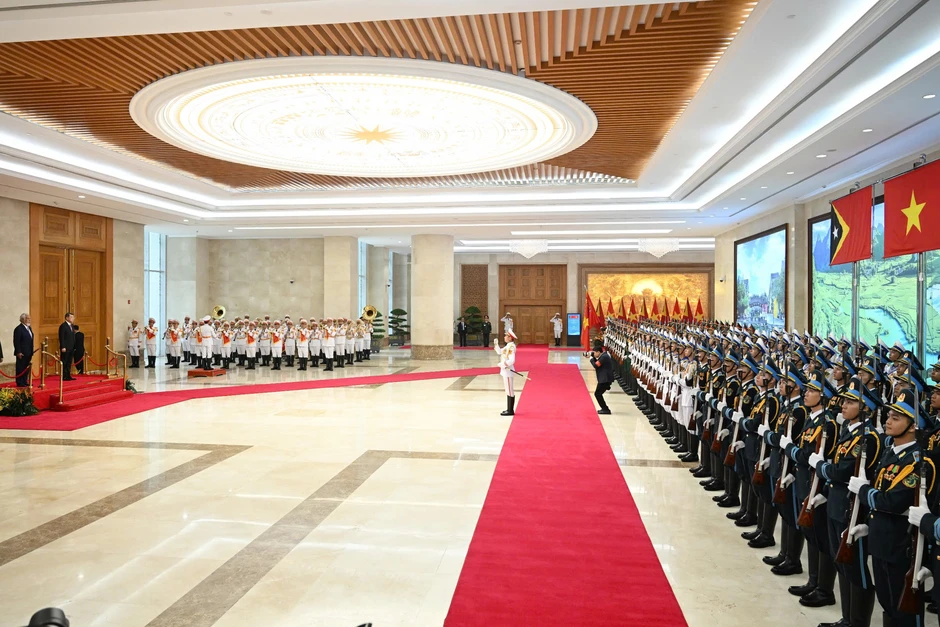 Thủ tướng Lê Minh Hưng đón Thủ tướng Timor-Leste lần đầu thăm Việt Nam Thủ tướng Lê Minh Hưng đón Thủ tướng Timor-Leste lần đầu thăm Việt Nam