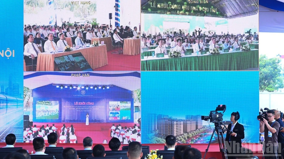 Thủ tướng Lê Minh Hưng dự lễ khởi công đồng loạt các dự án nhà ở cho thuê và đường sắt đô thị thành phố Hà Nội Thủ tướng Lê Minh Hưng dự lễ khởi công đồng loạt các dự án nhà ở cho thuê và đường sắt đô thị thành phố Hà Nội