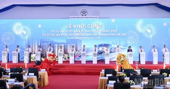 Thủ tướng Lê Minh Hưng dự lễ khởi công đồng loạt các dự án nhà ở cho thuê và đường sắt đô thị thành phố Hà Nội