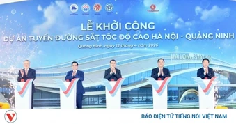 Thủ tướng Lê Minh Hưng dự lễ khởi công đường sắt tốc độ cao Hà Nội - Quảng Ninh