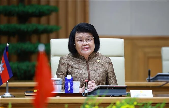 Thủ tướng Lê Minh Hưng hội kiến Chủ tịch Quốc hội Campuchia Thủ tướng Lê Minh Hưng hội kiến Chủ tịch Quốc hội Campuchia