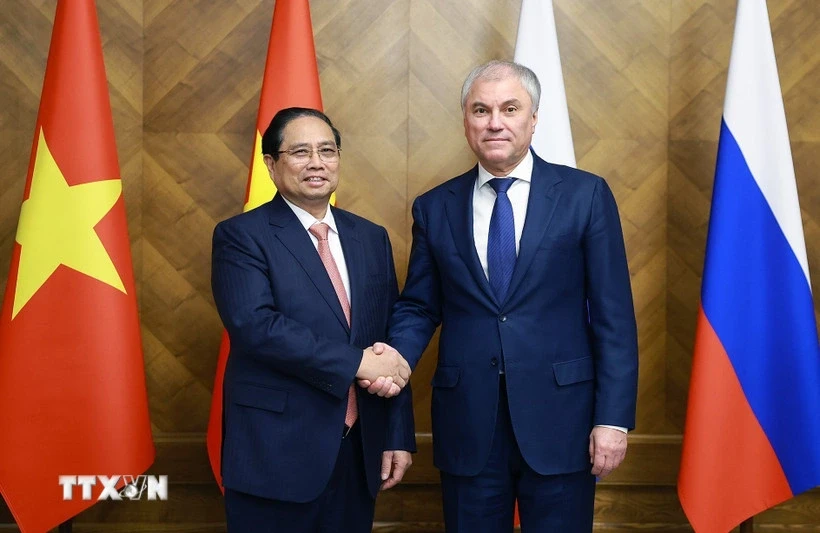 Thủ tướng Phạm Minh Chính hội kiến Chủ tịch Duma Quốc gia Nga Thủ tướng Phạm Minh Chính hội kiến Chủ tịch Duma Quốc gia Nga