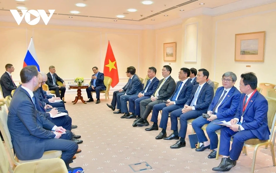 Thủ tướng Phạm Minh Chính tiếp lãnh đạo Công ty Đường sắt Liên bang Nga Thủ tướng Phạm Minh Chính tiếp lãnh đạo Công ty Đường sắt Liên bang Nga