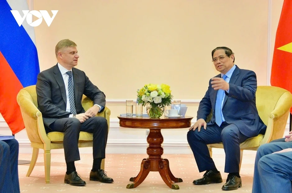 Thủ tướng Phạm Minh Chính tiếp lãnh đạo Công ty Đường sắt Liên bang Nga Thủ tướng Phạm Minh Chính tiếp lãnh đạo Công ty Đường sắt Liên bang Nga