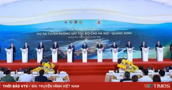 Thủ tướng thực hiện nghi thức khởi công tuyến đường sắt tốc độ cao liên vùng đầu tiên của Việt Nam