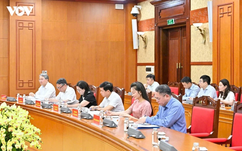 Thường trực Ban Bí thư họp với Văn phòng Trung ương Đảng về dự án trọng điểm