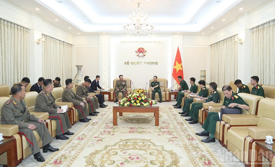 Tiếp tục phối hợp, triển khai các nội dung hợp tác giữa hai Bộ Quốc phòng Việt Nam và Triều Tiên Tiếp tục phối hợp, triển khai các nội dung hợp tác giữa hai Bộ Quốc phòng Việt Nam và Triều Tiên