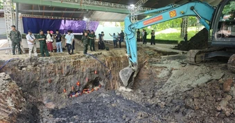 Tìm thấy 16 bộ hài cốt liệt sỹ ở Công viên Lê Thị Riêng