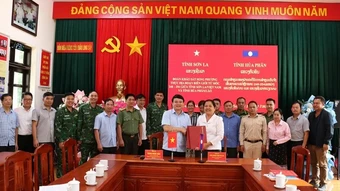 Tỉnh Sơn La và tỉnh Houaphanh khảo sát song phương thực địa biên giới