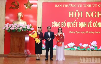 Tỉnh ủy Quảng Ngãi tổ chức Hội nghị công bố quyết định về công tác cán bộ