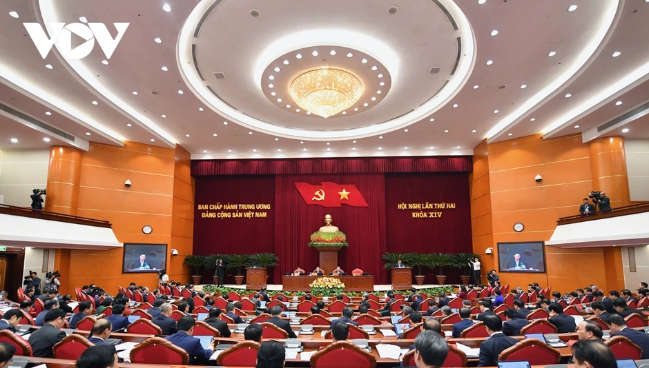 Toàn cảnh khai mạc Hội nghị lần thứ 2 Ban Chấp hành Trung ương Đảng khóa XIV
