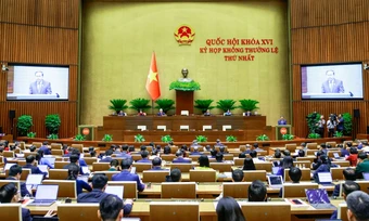 Toàn cảnh khai mạc Kỳ họp không thường lệ thứ nhất, Quốc hội khóa XVI