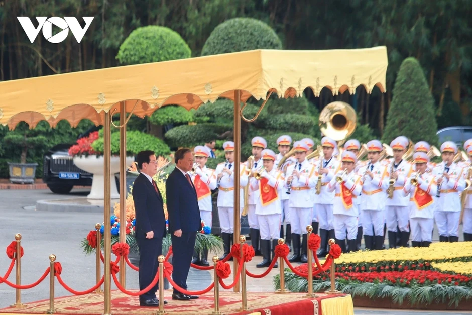 Toàn cảnh lễ đón chính thức Tổng thống Hàn Quốc Lee Jae Myung Toàn cảnh lễ đón chính thức Tổng thống Hàn Quốc Lee Jae Myung