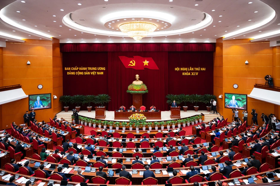 Toàn cảnh phiên khai mạc Hội nghị lần thứ 2 Ban Chấp hành Trung ương khóa XIV Toàn cảnh phiên khai mạc Hội nghị lần thứ 2 Ban Chấp hành Trung ương khóa XIV