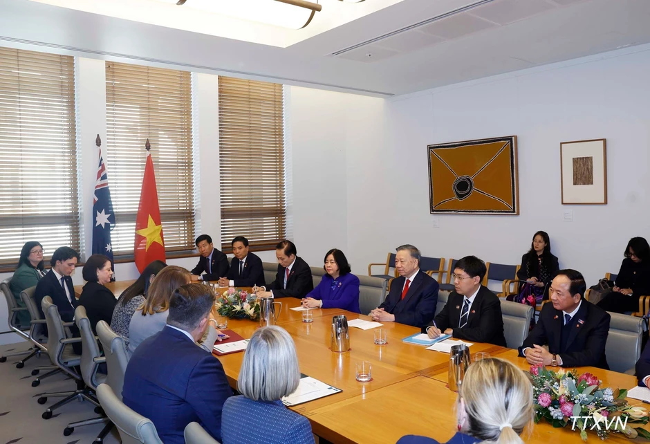 Tổng Bí thư, Chủ tịch nước hội kiến hai Chủ tịch Thượng viện và Hạ viện Australia Tổng Bí thư, Chủ tịch nước hội kiến hai Chủ tịch Thượng viện và Hạ viện Australia