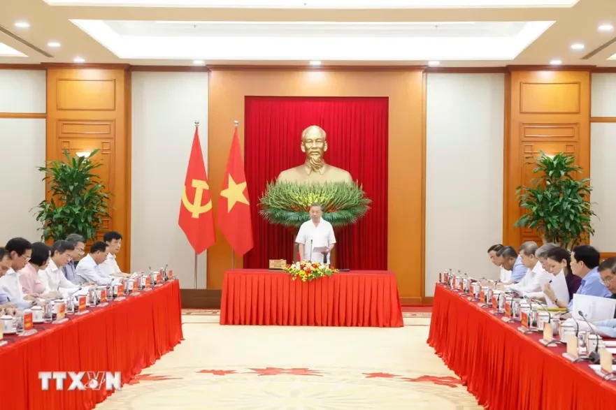 Tổng Bí thư, Chủ tịch nước Tô Lâm chủ trì làm việc với Ban Tổ chức Trung ương Tổng Bí thư, Chủ tịch nước Tô Lâm chủ trì làm việc với Ban Tổ chức Trung ương