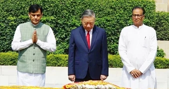 Tổng Bí thư, Chủ tịch nước Tô Lâm đặt vòng hoa tưởng niệm Mahatma Gandhi