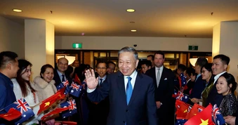 Tổng Bí thư, Chủ tịch nước Tô Lâm đến thủ đô Canberra, tiếp tục chuyến thăm Australia