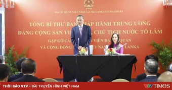 Tổng Bí thư, Chủ tịch nước Tô Lâm gặp gỡ cán bộ cơ quan đại diện và cộng đồng người Việt Nam tại Sri Lanka