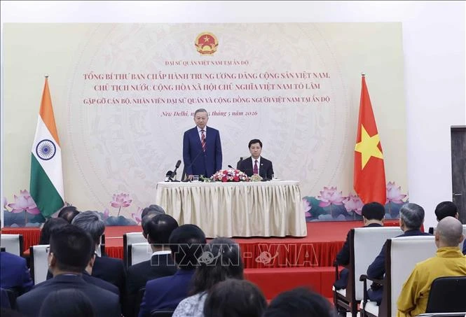 Tổng Bí thư, Chủ tịch nước Tô Lâm gặp gỡ cộng đồng người Việt Nam tại Ấn Độ Tổng Bí thư, Chủ tịch nước Tô Lâm gặp gỡ cộng đồng người Việt Nam tại Ấn Độ