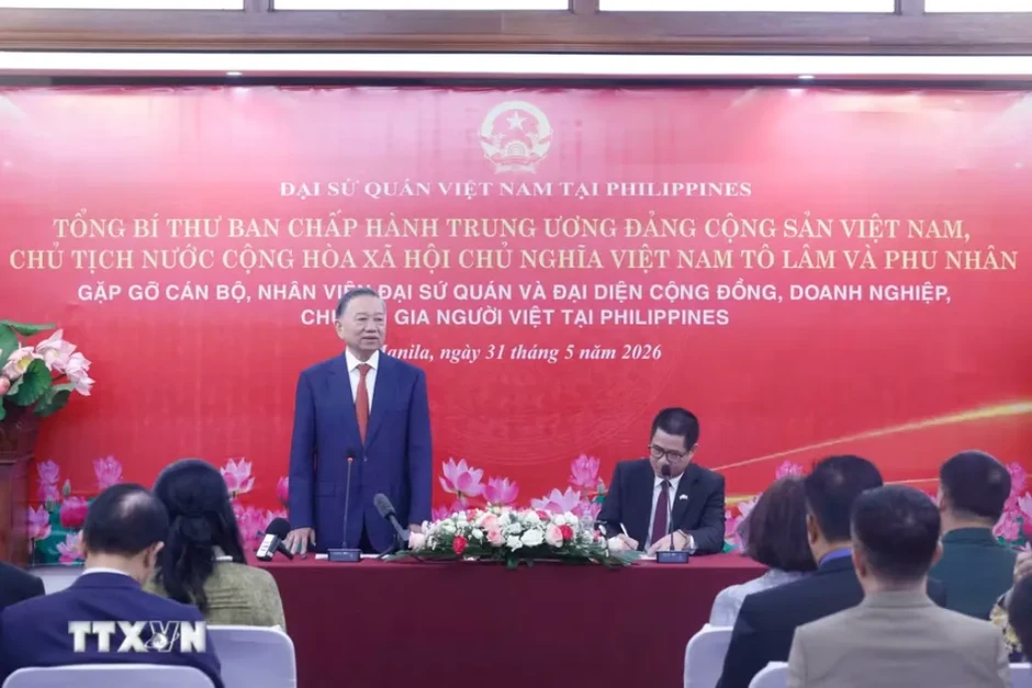Tổng Bí thư, Chủ tịch nước Tô Lâm gặp gỡ đại diện cộng đồng người Việt tại Philippines