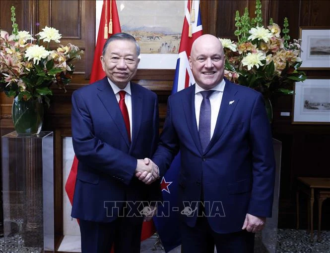 Tổng Bí thư, Chủ tịch nước Tô Lâm hội đàm chính thức với Thủ tướng New Zealand Tổng Bí thư, Chủ tịch nước Tô Lâm hội đàm chính thức với Thủ tướng New Zealand