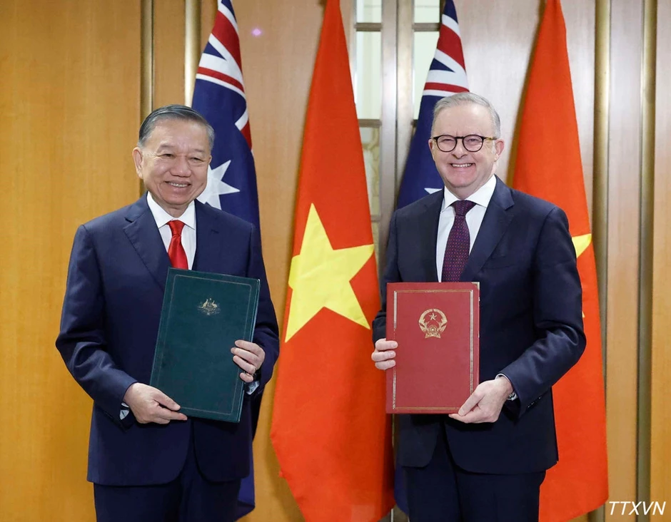 Tổng Bí thư, Chủ tịch nước Tô Lâm hội đàm với Thủ tướng Australia Anthony Albanese
