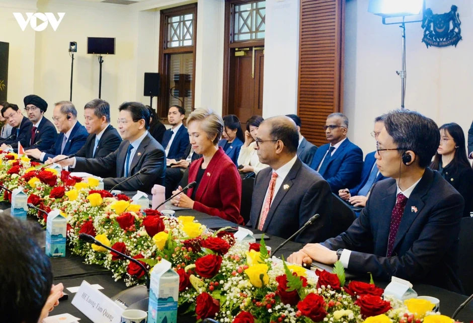 Tổng Bí thư, Chủ tịch nước Tô Lâm hội đàm với Thủ tướng Singapore Lawrence Wong Tổng Bí thư, Chủ tịch nước Tô Lâm hội đàm với Thủ tướng Singapore Lawrence Wong