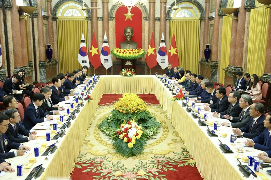 Tổng Bí thư, Chủ tịch nước Tô Lâm hội đàm với Tổng thống Hàn Quốc Tổng Bí thư, Chủ tịch nước Tô Lâm hội đàm với Tổng thống Hàn Quốc