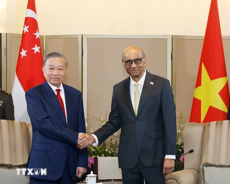 Tổng Bí thư, Chủ tịch nước Tô Lâm hội đàm với Tổng thống Singapore