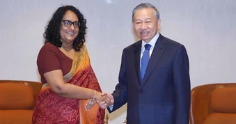 Tổng Bí thư, Chủ tịch nước Tô Lâm hội kiến Thủ tướng Sri Lanka Harini Amarasuriya