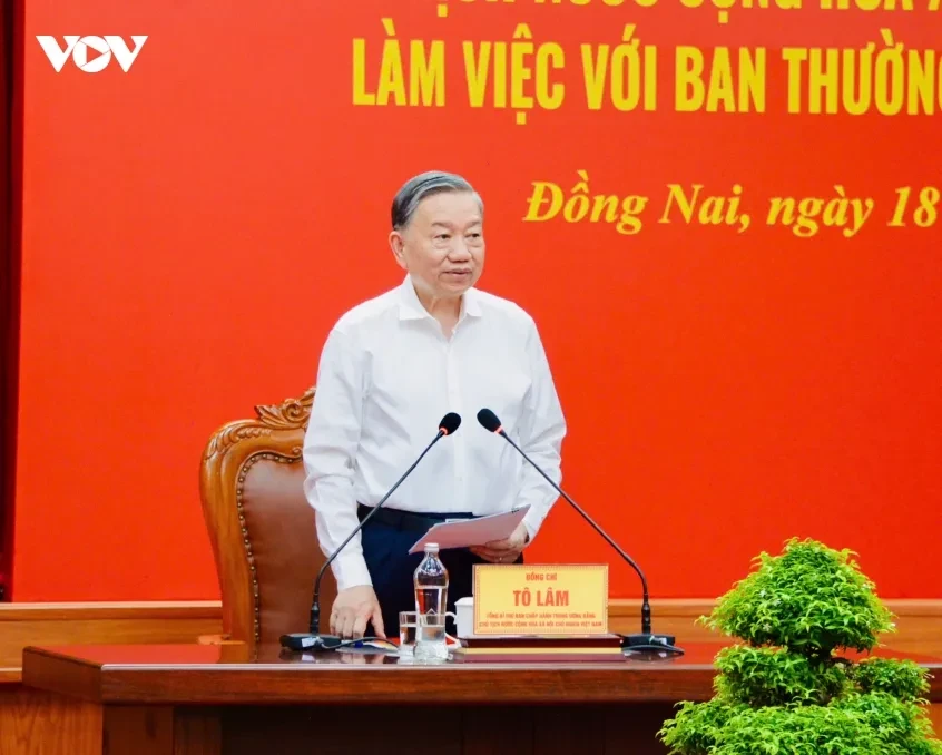 Tổng Bí thư, Chủ tịch nước Tô Lâm làm việc với Ban Thường vụ Thành ủy Đồng Nai Tổng Bí thư, Chủ tịch nước Tô Lâm làm việc với Ban Thường vụ Thành ủy Đồng Nai