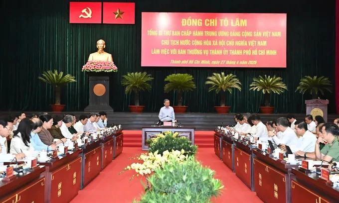 Tổng Bí thư, Chủ tịch nước Tô Lâm làm việc với Ban Thường vụ Thành ủy TP.HCM Tổng Bí thư, Chủ tịch nước Tô Lâm làm việc với Ban Thường vụ Thành ủy TP.HCM