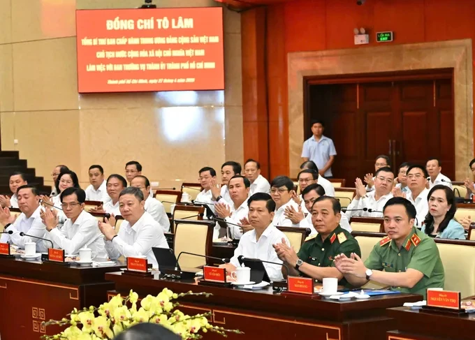 Tổng Bí thư, Chủ tịch nước Tô Lâm làm việc với Ban Thường vụ Thành ủy TP.HCM Tổng Bí thư, Chủ tịch nước Tô Lâm làm việc với Ban Thường vụ Thành ủy TP.HCM