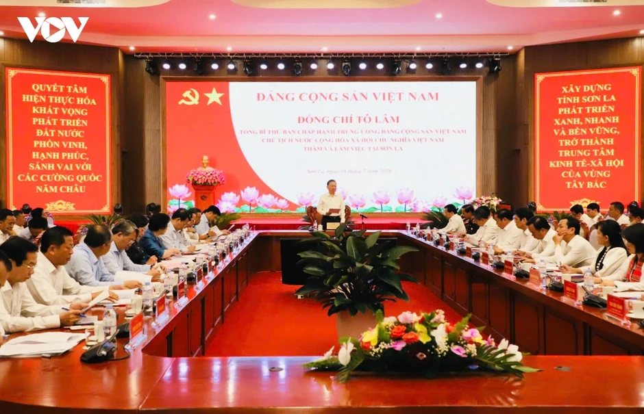 Tổng Bí thư, Chủ tịch nước Tô Lâm làm việc với Ban Thường vụ Tỉnh uỷ Sơn La Tổng Bí thư, Chủ tịch nước Tô Lâm làm việc với Ban Thường vụ Tỉnh uỷ Sơn La