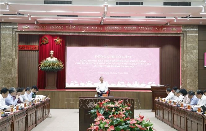 Tổng Bí thư, Chủ tịch nước Tô Lâm làm việc với Thành ủy Hà Nội Tổng Bí thư, Chủ tịch nước Tô Lâm làm việc với Thành ủy Hà Nội