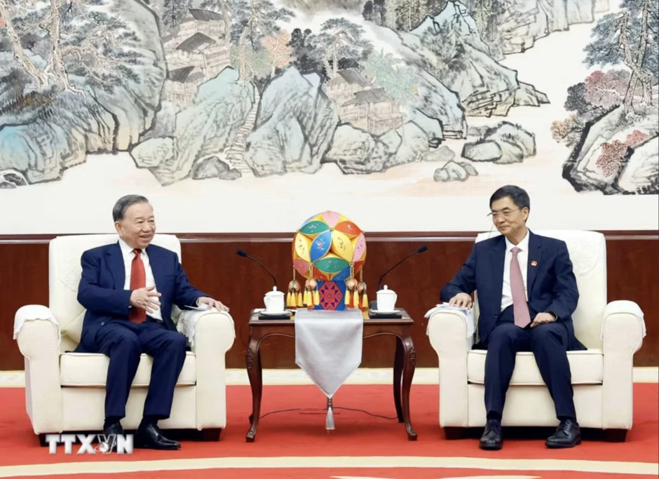Tổng Bí thư, Chủ tịch nước Tô Lâm tiếp Bí thư Quảng Tây Trần Cương Tổng Bí thư, Chủ tịch nước Tô Lâm tiếp Bí thư Quảng Tây Trần Cương